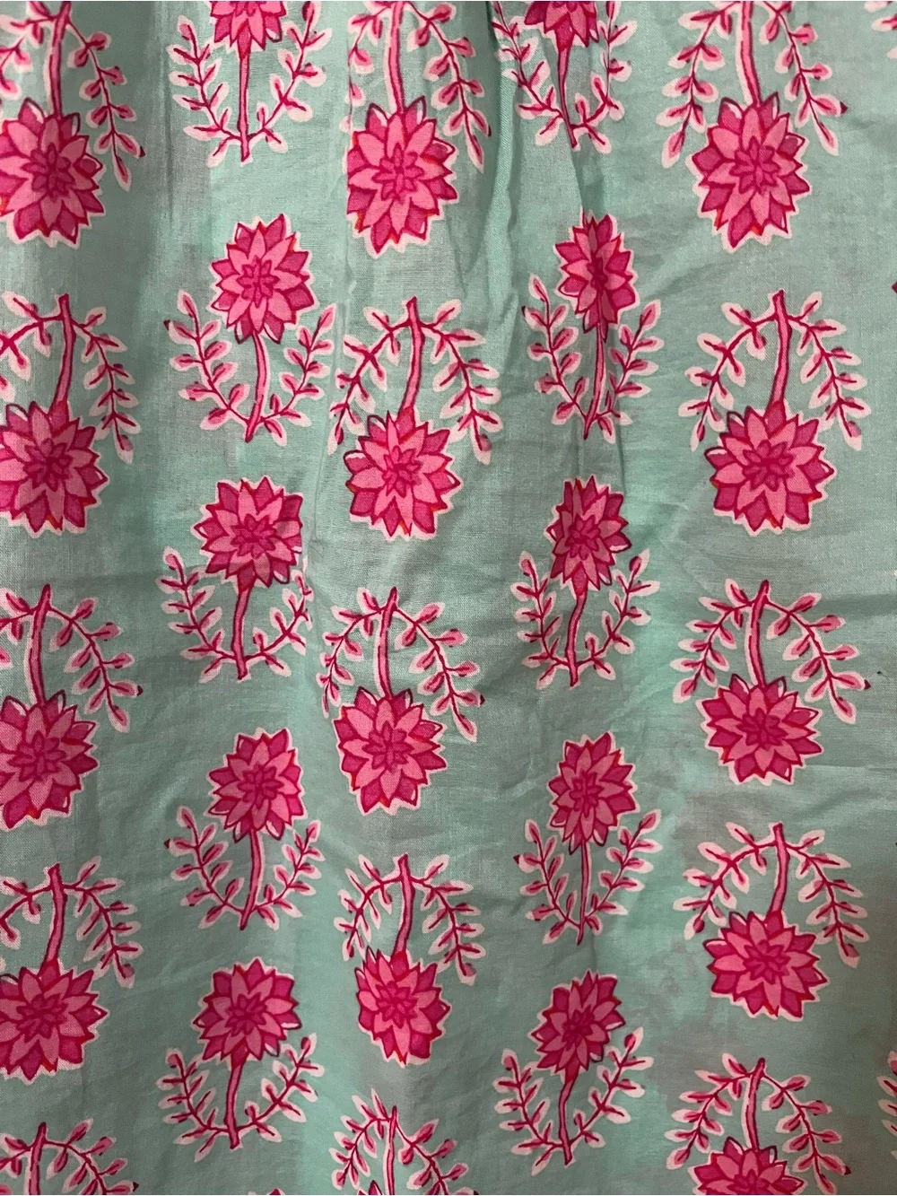 J. Crew Mint Green Floral Cap Sleeve Blouse